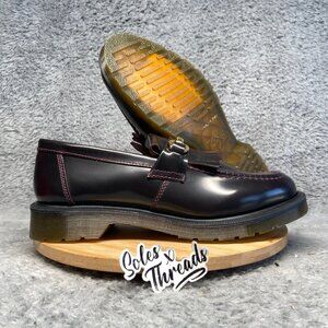 Dr. Martens Adrian Snaffle Smooth Leather Kiltie Loafers Size 14 Men Cherry Red